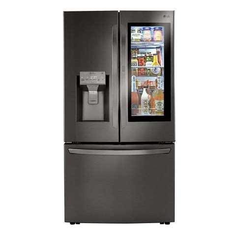 LG Instaview Door-In-Door GSXV80PZLE, Side by Side Fridge Freezer, E Rated in Shiny Steel - Capacity Total 635 L, Fridge 416 L Freezer 219 L. . Costco refrigerators lg